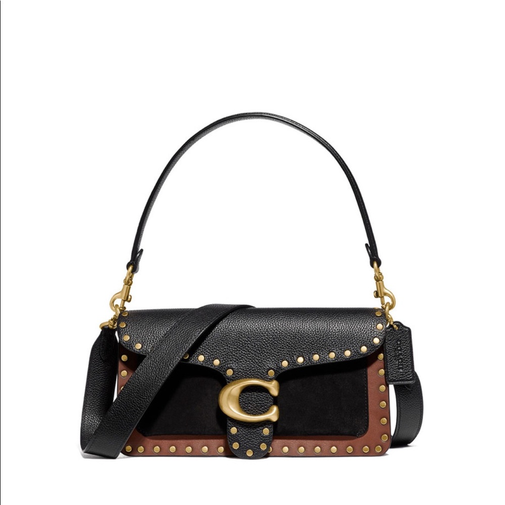 Coach leather tabby black shoulder bag